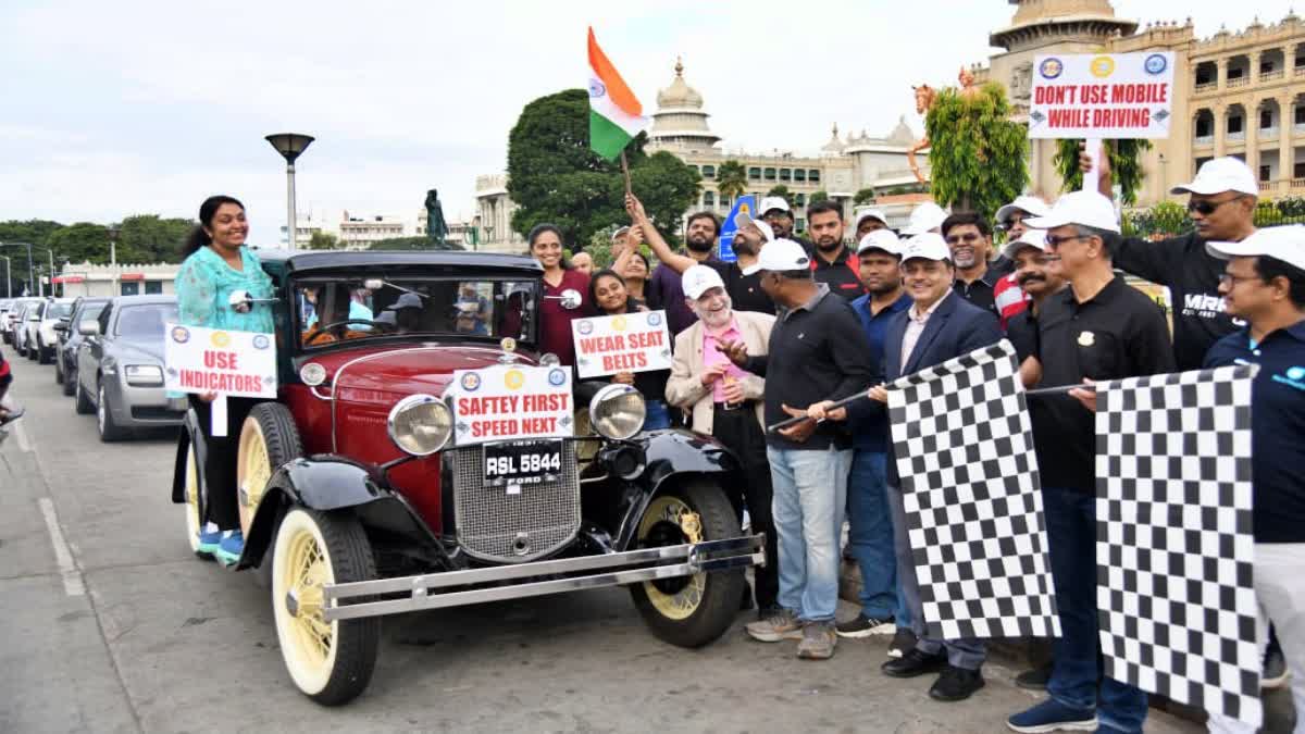 ರಸ್ತೆ ಸುರಕ್ಷತೆ ಅರಿವು ಮೂಡಿಸಲು  ಜಾಥ