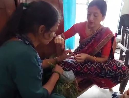 Rakhis made from pine leaves