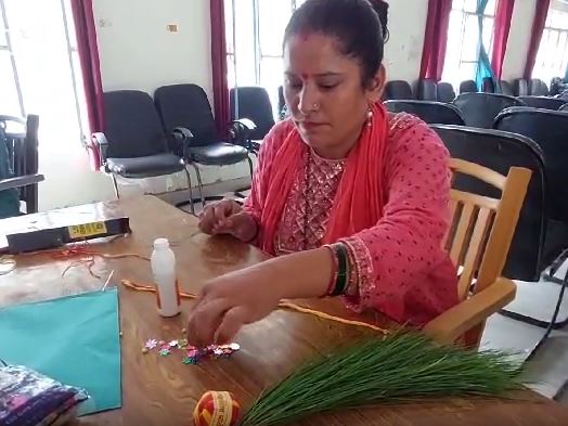 Rakhis made from pine leaves