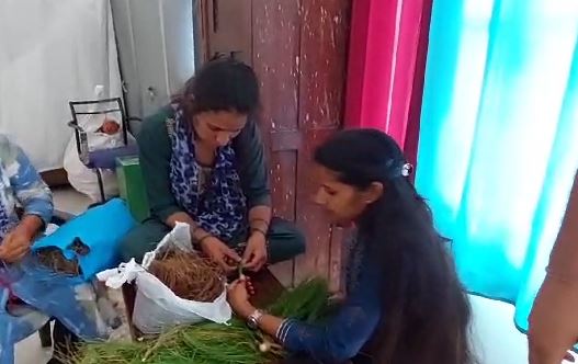 Rakhis made from pine leaves