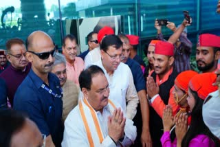 JP Nadda in Jollygrant Airport