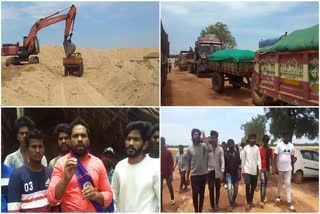 Illegal Sand Mining agitation against