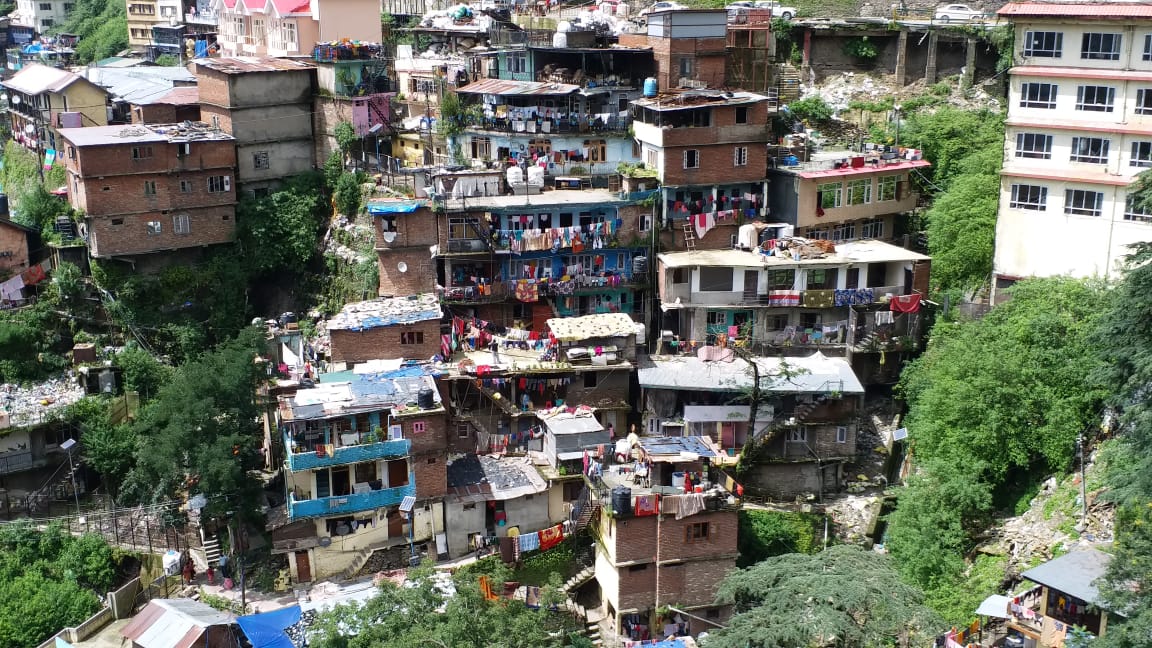 Krishna Nagar in sinking zone in Shimla