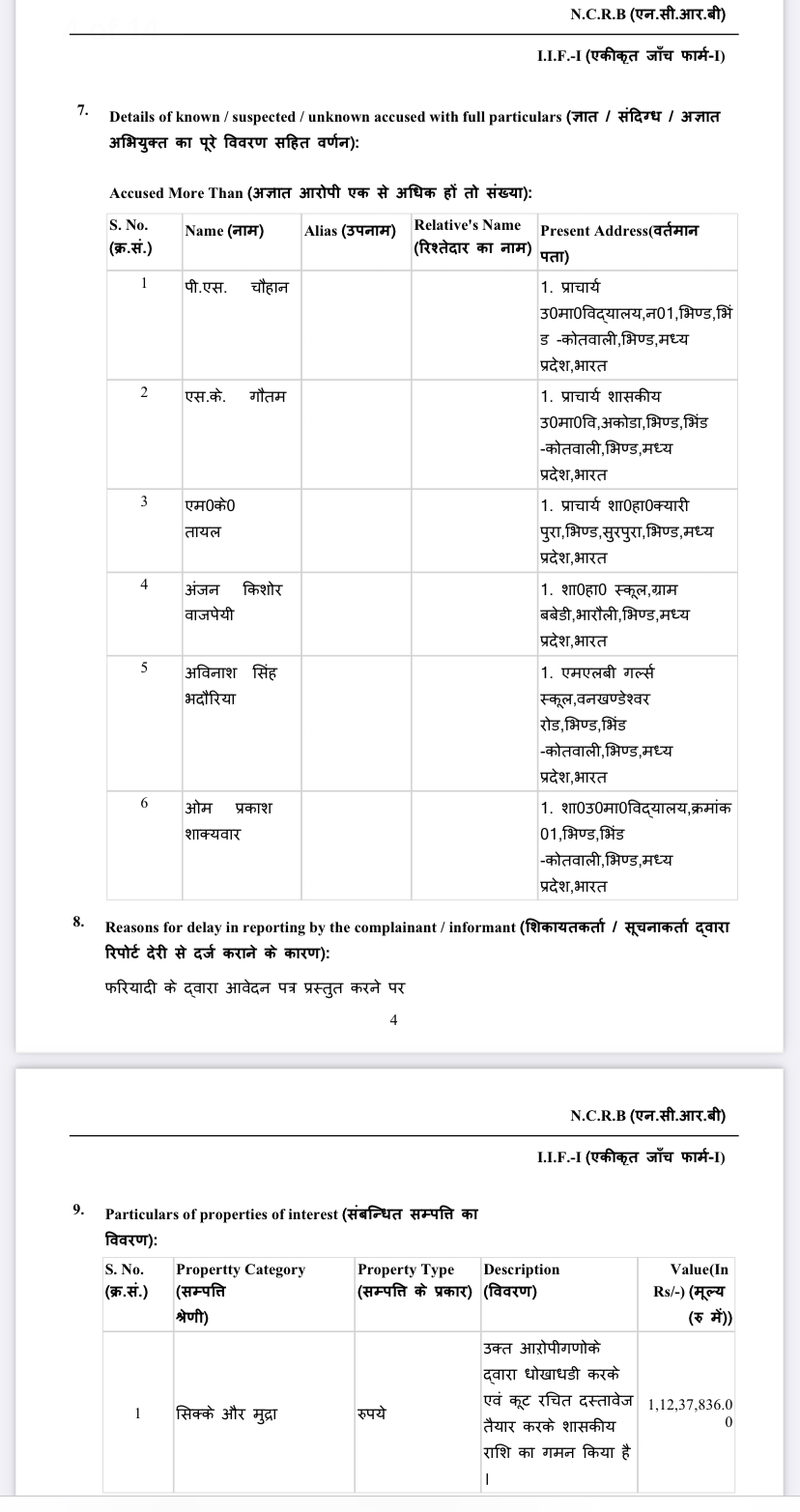 Education Department forgery MP