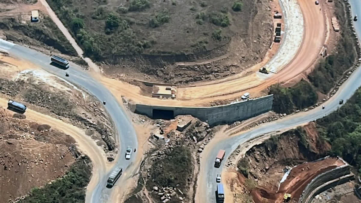 An aerial view of the Mumbai-Goa National Highway No.66.