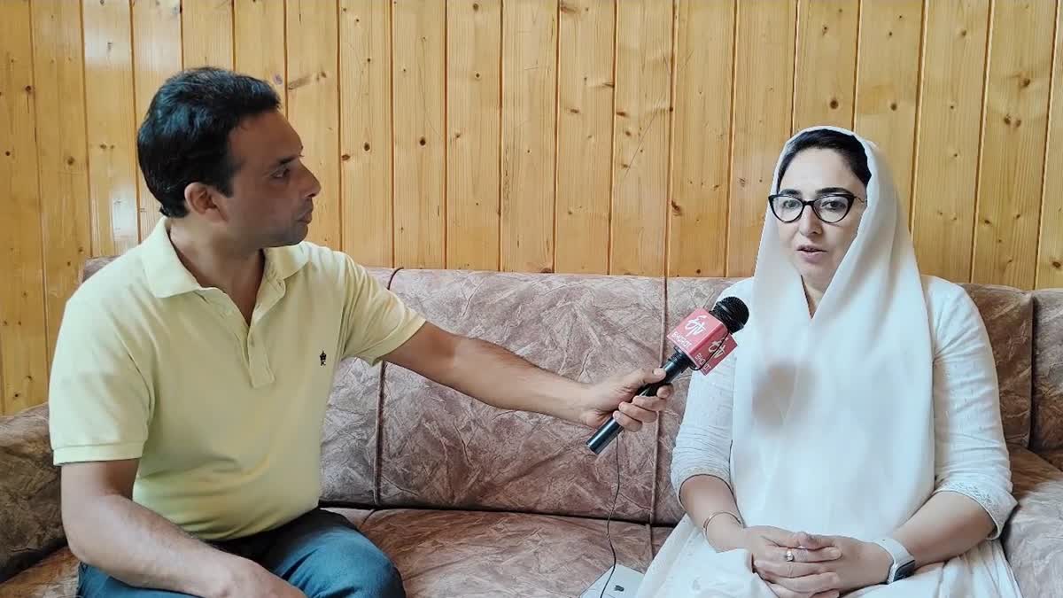 BJP Leader Darakhshan Andrabi in conversation with ETV Bharat correspondent Parvez ud Din