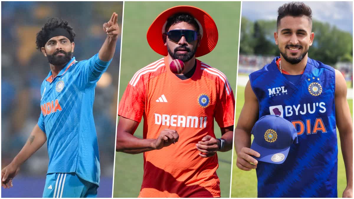 Ravindra jadeja, mohammed siraj and umran malik