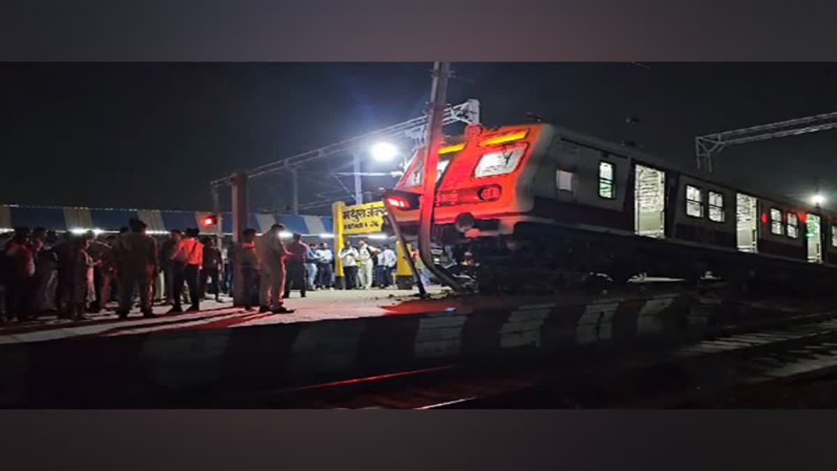 UP EMU train climbs on platform