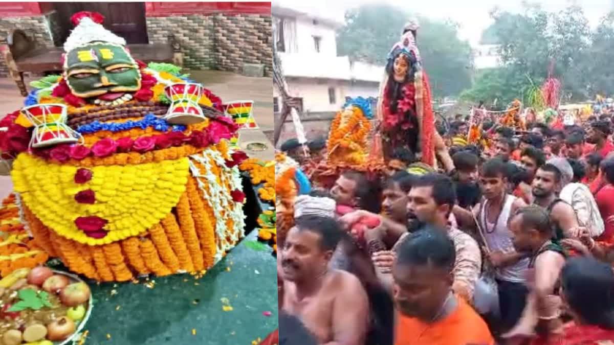 बाबा बिटेश्वरनाथ मंदिर में 54 फीट का कांवर