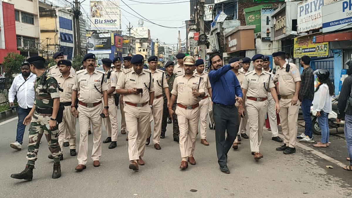 Flag March of Ranchi Police