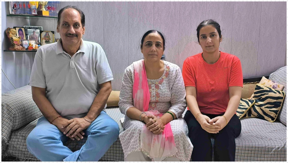 bronze medalist Faridabad Adarsh Singh family 25m rapid fire pistol team event Asian Games