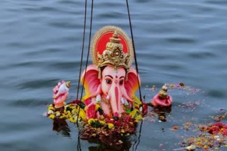 Arrangements for Vinayaka immersion at Hussainsagar