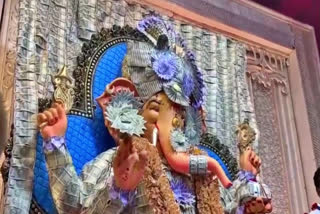 Lord Ganesh idol decorated with currency notes worth over Rs 31 lakh