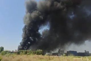 Fire in chemical factory