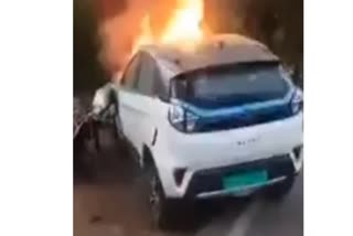 NEXON EV FIRE CASE  TATA MOTORS REFUND NEXON EV OWNER  NEXON EV FIRE INCIDENT  TATA NEXON EV CAR