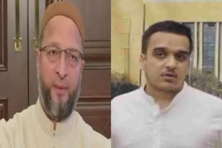 Collage of Asassudin Owaisi (L) and Harsh Sanghvi (R)