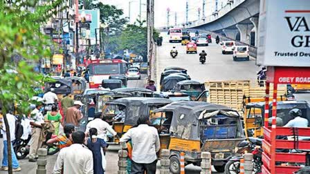 Huge Traffic at Rachakonda Commissionerate Areas