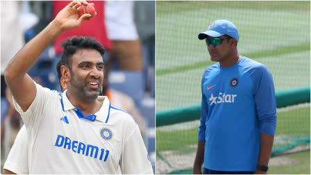 Ravichandran Ashwin and Anil Kumble