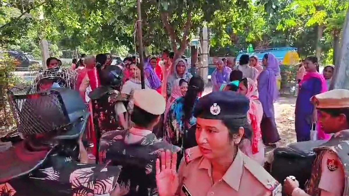 Anganwadi workers Protest in Panchkula