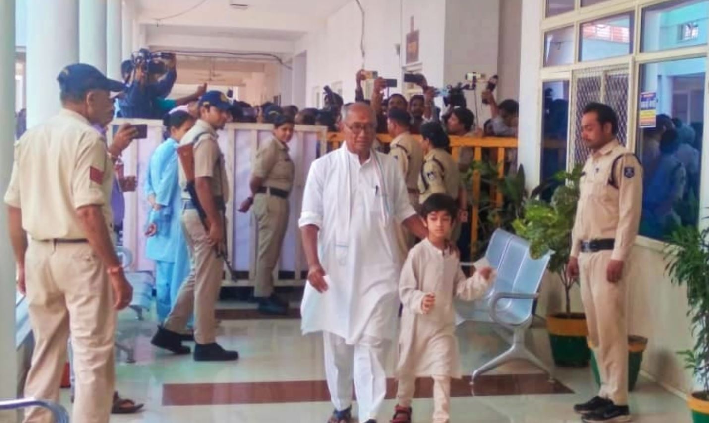 Digvijay Singh along with grand son