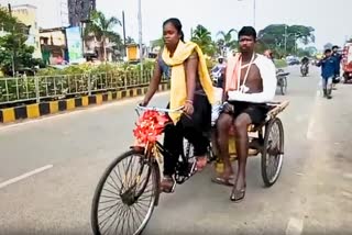 Girl Carries Injured Father