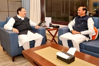 Raghuvar Das met JP Nadda