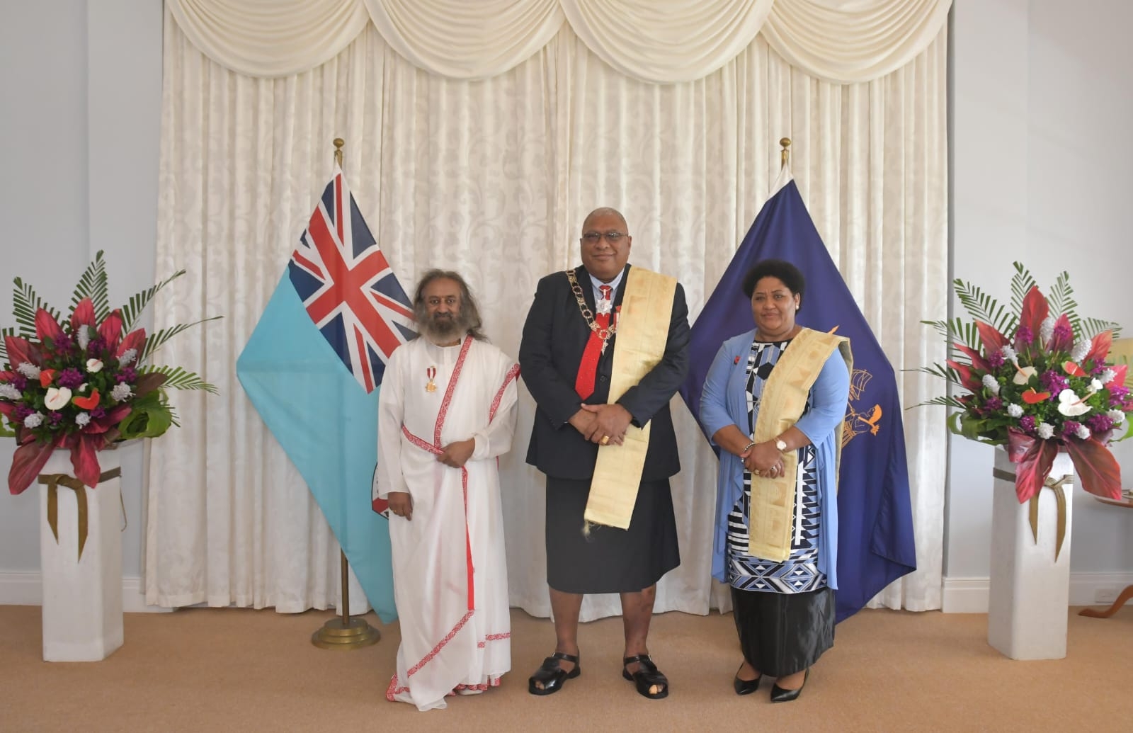 HIGHEST CIVILIAN AWARD  REPUBLIC OF FIJI  HONOURARY OFFICER OF THE ORDER  THE ART OF LIVING