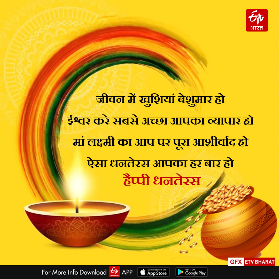 Happy Dhanteras 2024 wishes shayari images quotes status message dhanteras shubhkamnaye in hindi