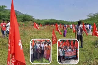 ACC Cement Factory Workers Occupied Lands In Guntur District