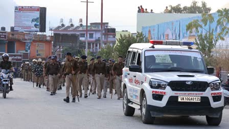 POLICE FLAG MARCH IN UTTARKASHI