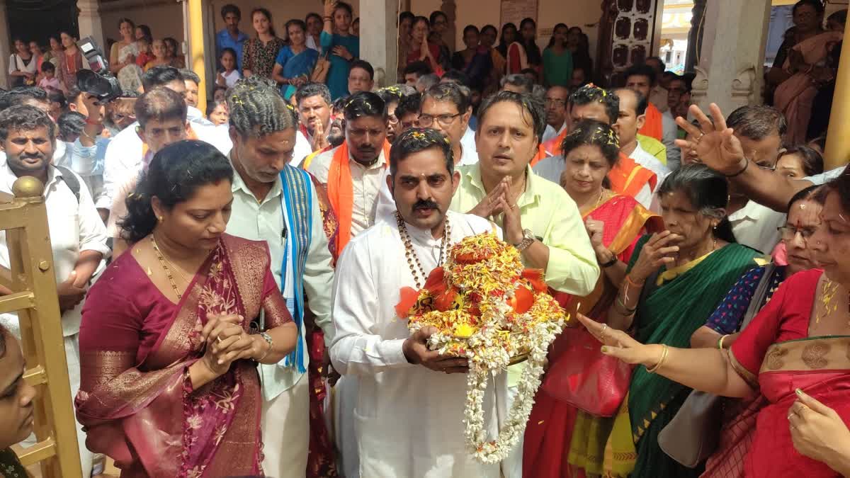 Etv Bharatakshata-kalasha-of-ayodhya-shri-ram-mandir-entered-to-puttur