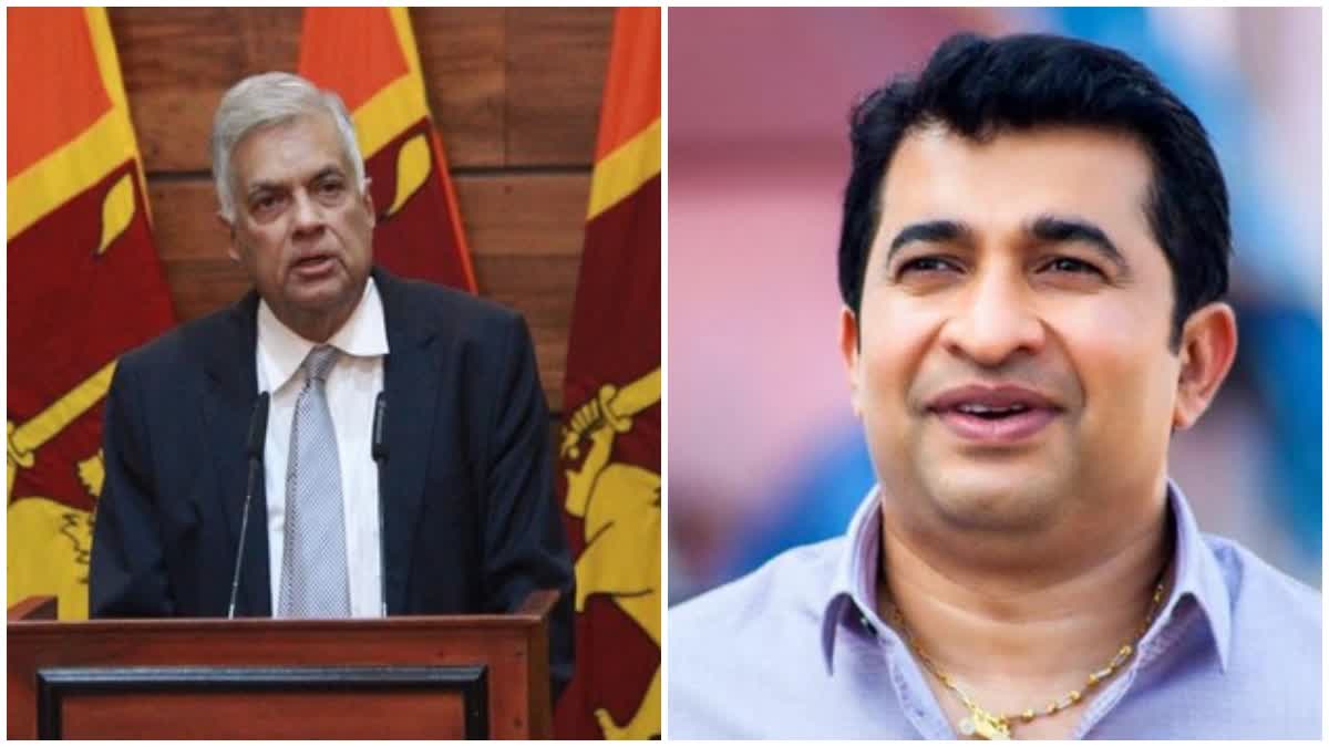 Sri Lankan President Ranil Wickremesinghe and Sports Minister Roshan Ranasinghe