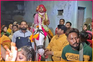 bride ride horse in rewari