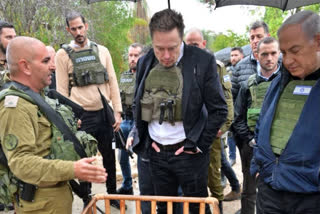 Elon Musk, who's been under fire over accusations of antisemitism flourishing on his social media platform X, paid a visit Monday to Israel, where he toured a kibbutz that was attacked last month by Hamas militants and was set to meet with top leaders.