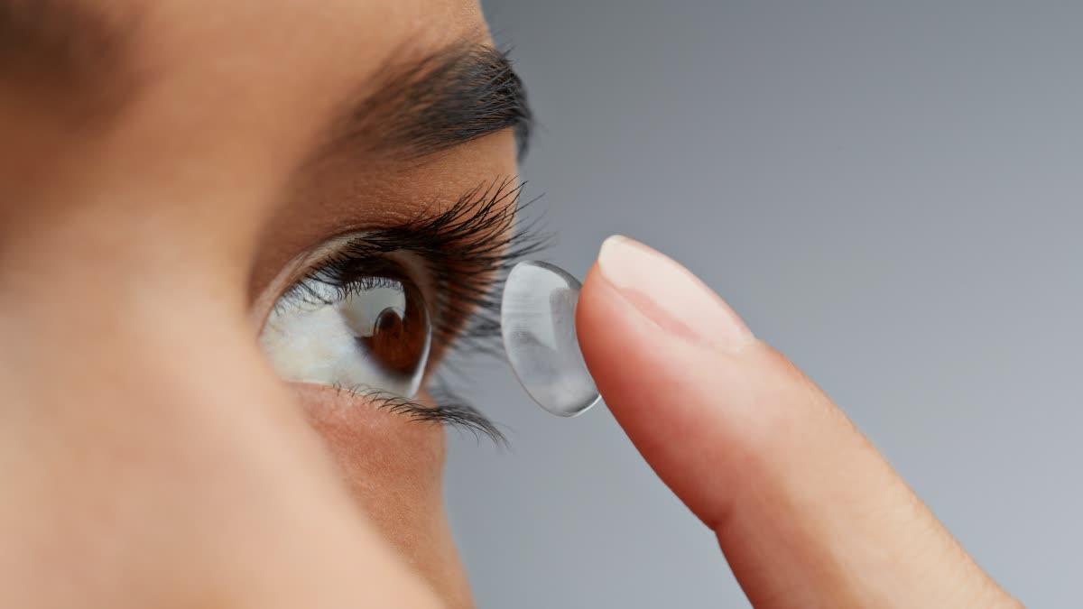 CONTACT LENS ON EYES