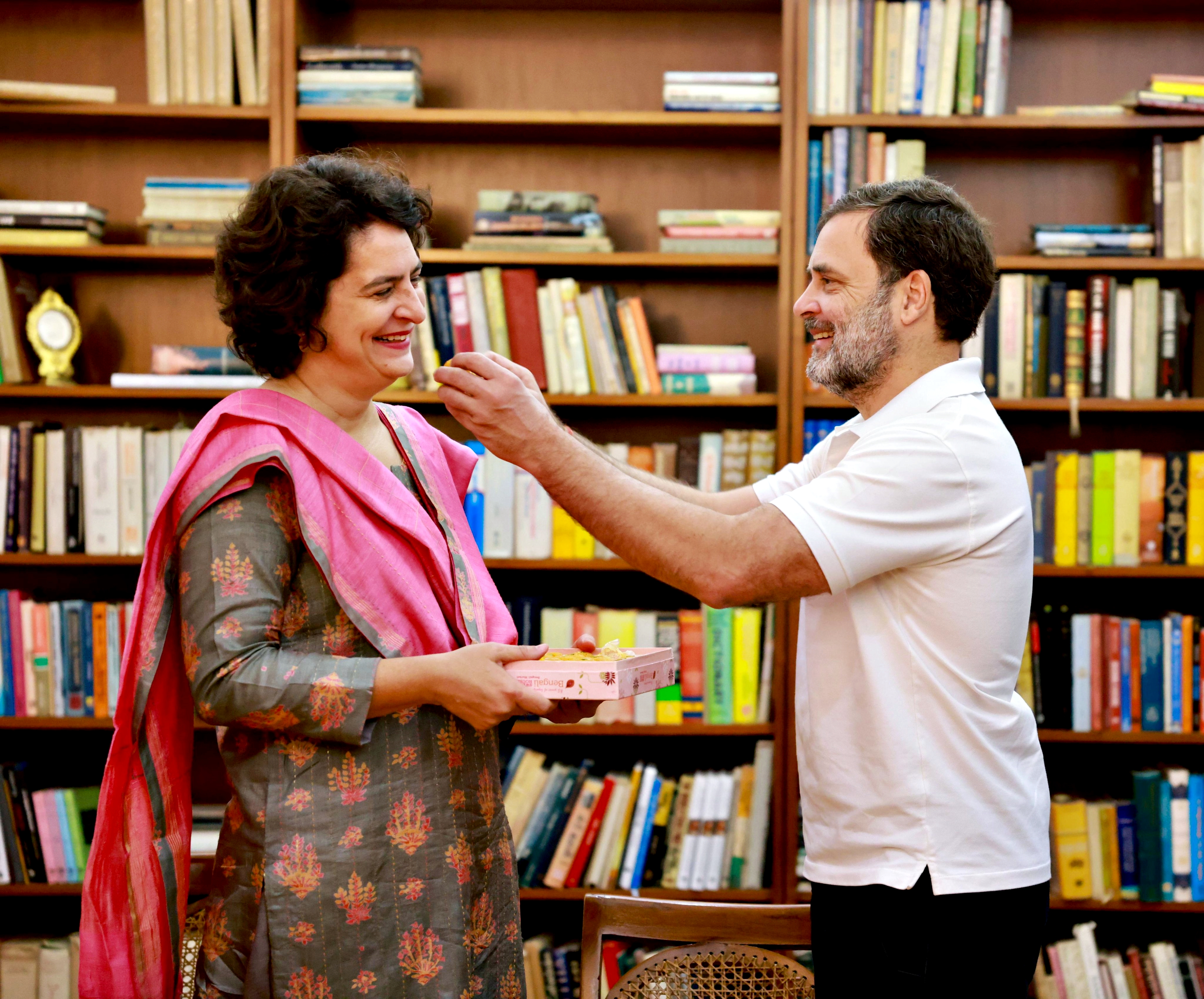 Priyanka Gandhi sharing special moments with brother Rahul Gandhi