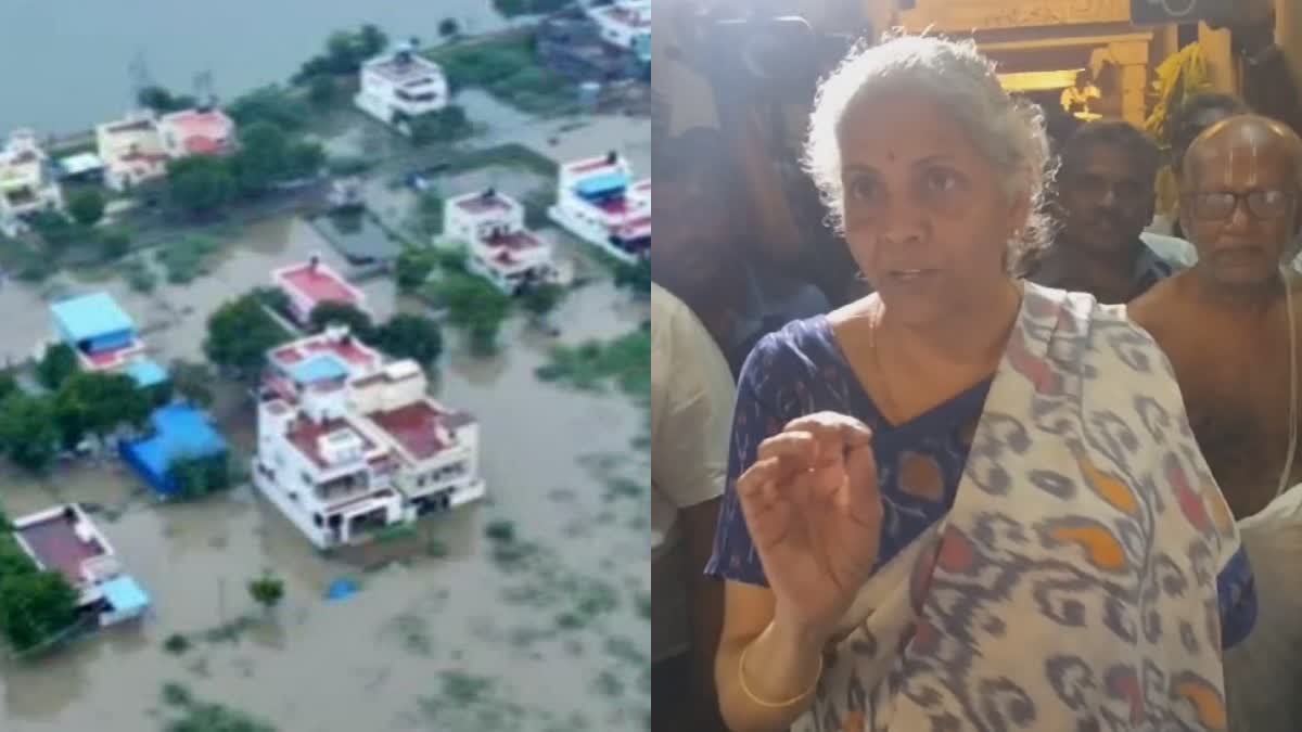 Nirmala Sitharaman inspect flood Affected areas in thoothukudi