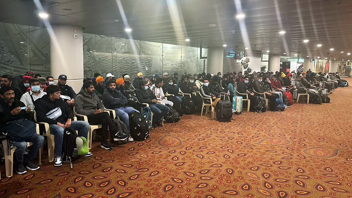 The aircraft, an Airbus A340, carrying 276 passengers, mostly Indians, was grounded in France for four days over suspected human trafficking. It landed in Mumbai in the wee hours on Tuesday.