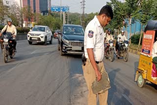 Telangana Traffic Police vehicle checking