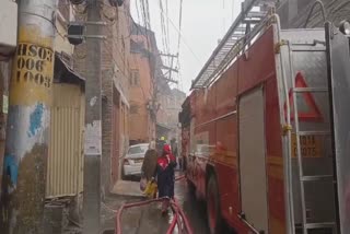 Fire engulfed residential house at Shalakadal Srinagar