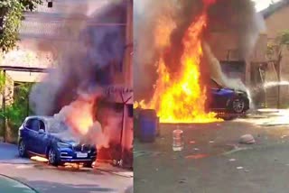 Car Fire Accident in Hyderabad
