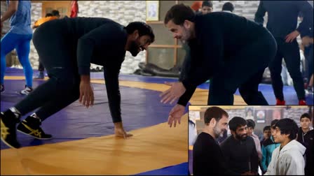 Rahul Meets Wrestlers Today