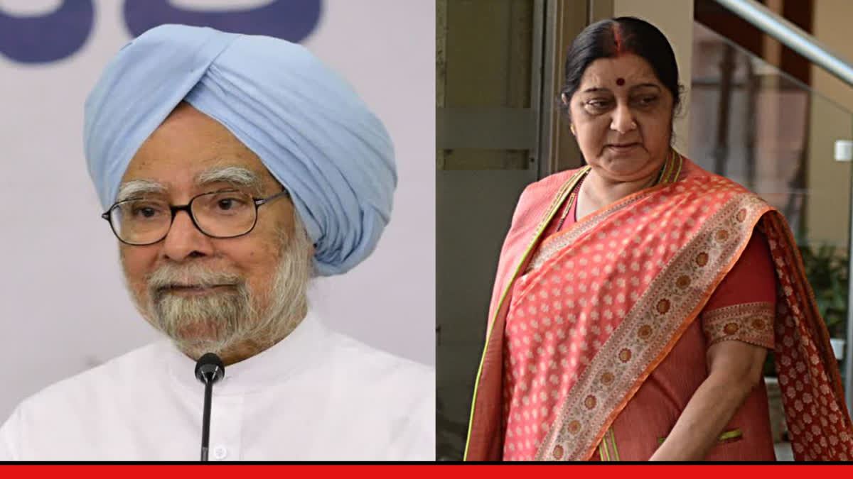 Video of Dr. Manmohan Singh and Sushma Swaraj's poetic debate in Parliament goes viral