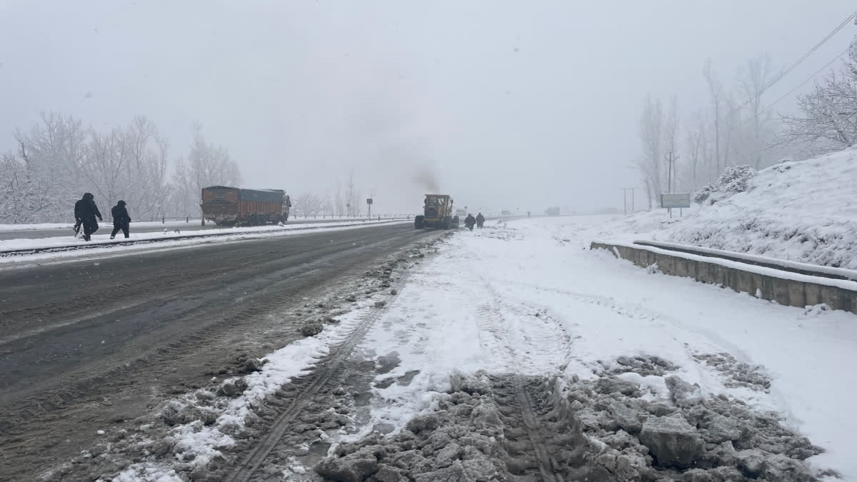 Jammu and Kashmir's summer capital Srinagar witnessed its first snowfall of the season on Friday, ending a prolonged dry spell and bringing a significant drop in temperatures.