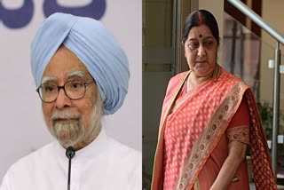 Manmohan Singh and Sushma Swaraj