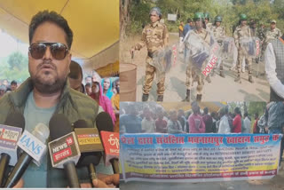 CRUSHER PLANT PROTEST IN GARHWA