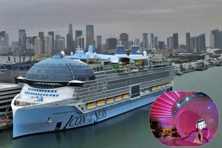 world largest cruise ship  Port of Miami  Royal Caribbean Icon  ಐಕಾನ್ ಆಫ್ ದಿ ಸೀಸ್  ವಿಶ್ವದ ಅತಿ ದೊಡ್ಡ ಕ್ರೂಸ್