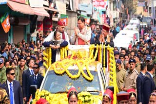 CM Pushkar Dhami Road Show in Agastyamuni