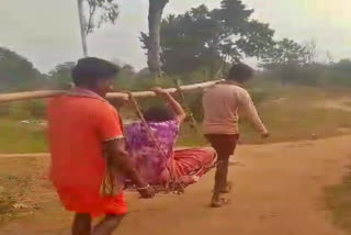Adivasis_Took_the_Woman_on_Dolly