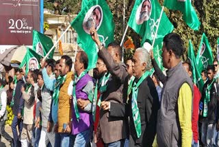 JMM workers protest